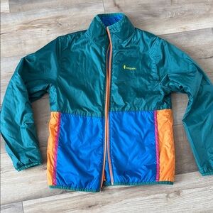 Cotapaxi Kids Colorblock Jacket - Green, Blue, and Orange